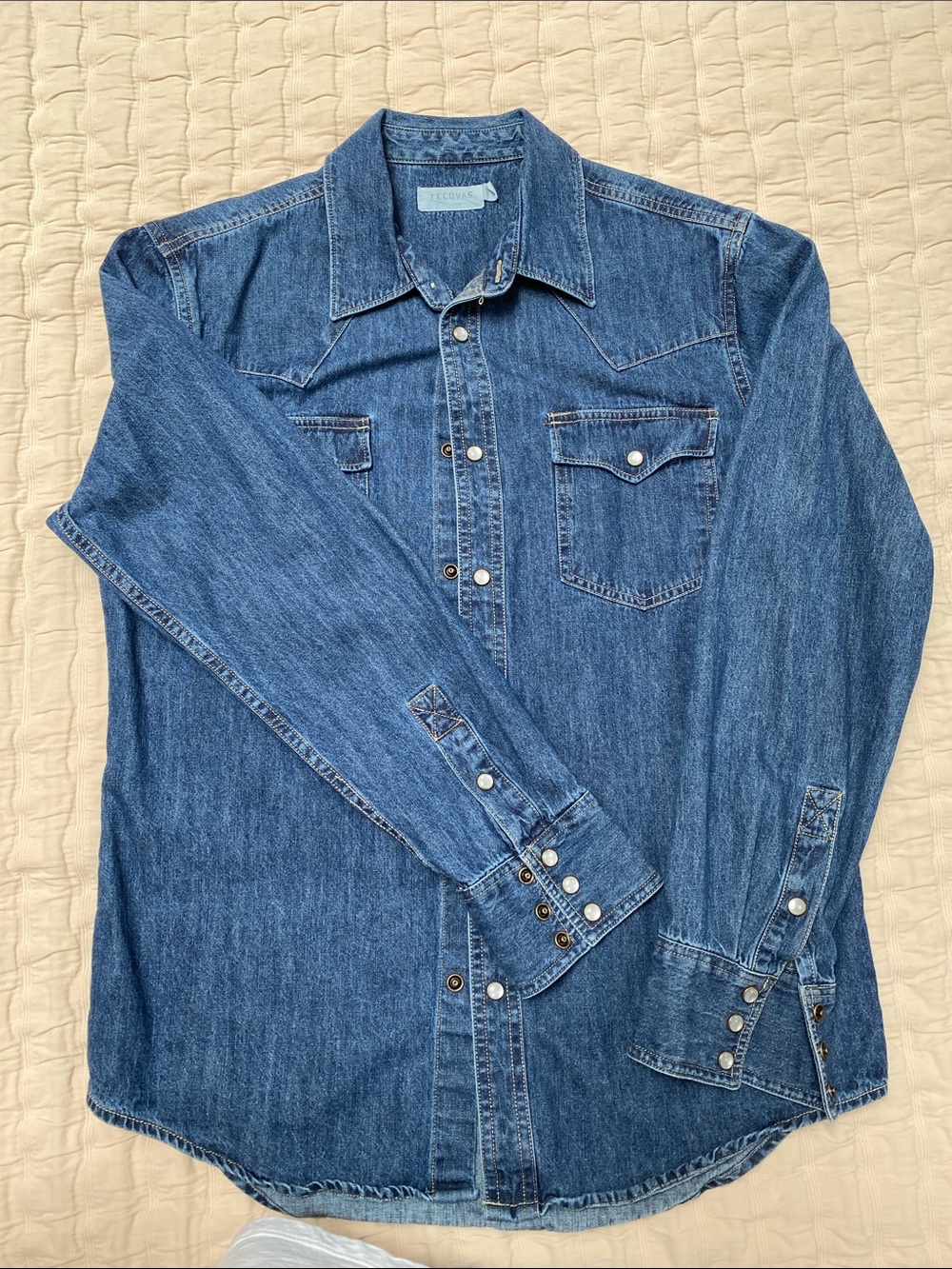 Tecovas Indigo Denim Western Shirt Jacket - Picture 2 of 5